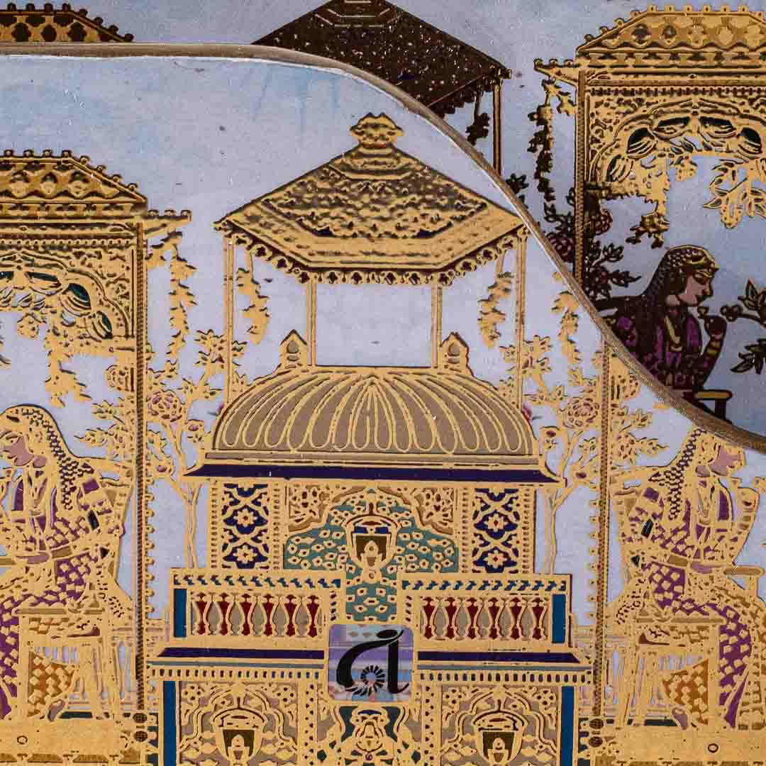 Premium Mughal Mdf Cutlery Npk Holder Design Two 6X4.5X4 Inch