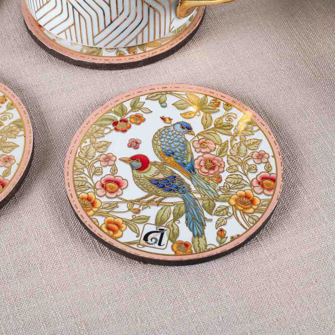Premium Baird Mdf Printed Coaster (06 Pcs Set) Design Four