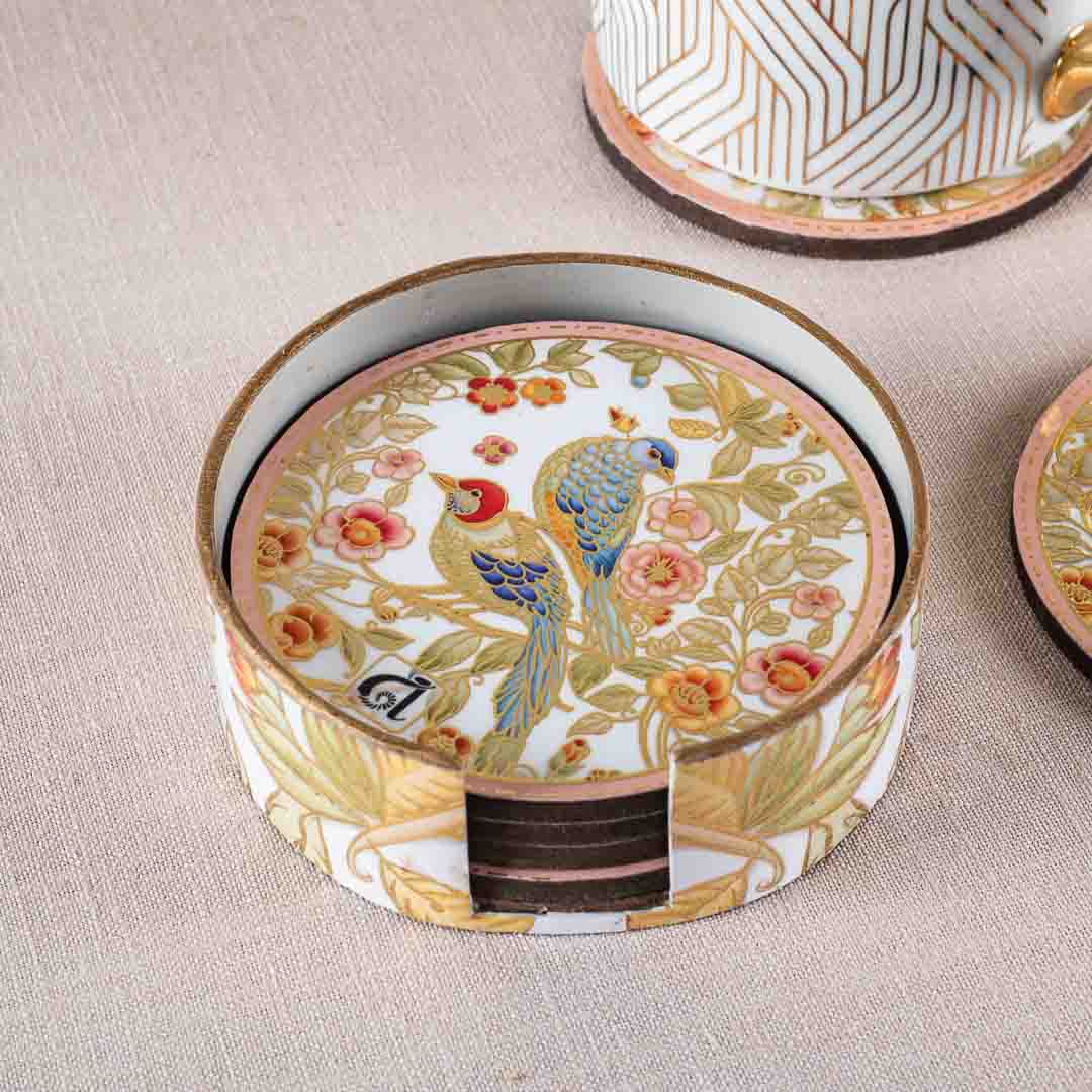 Premium Baird Mdf Printed Coaster (06 Pcs Set) Design Four