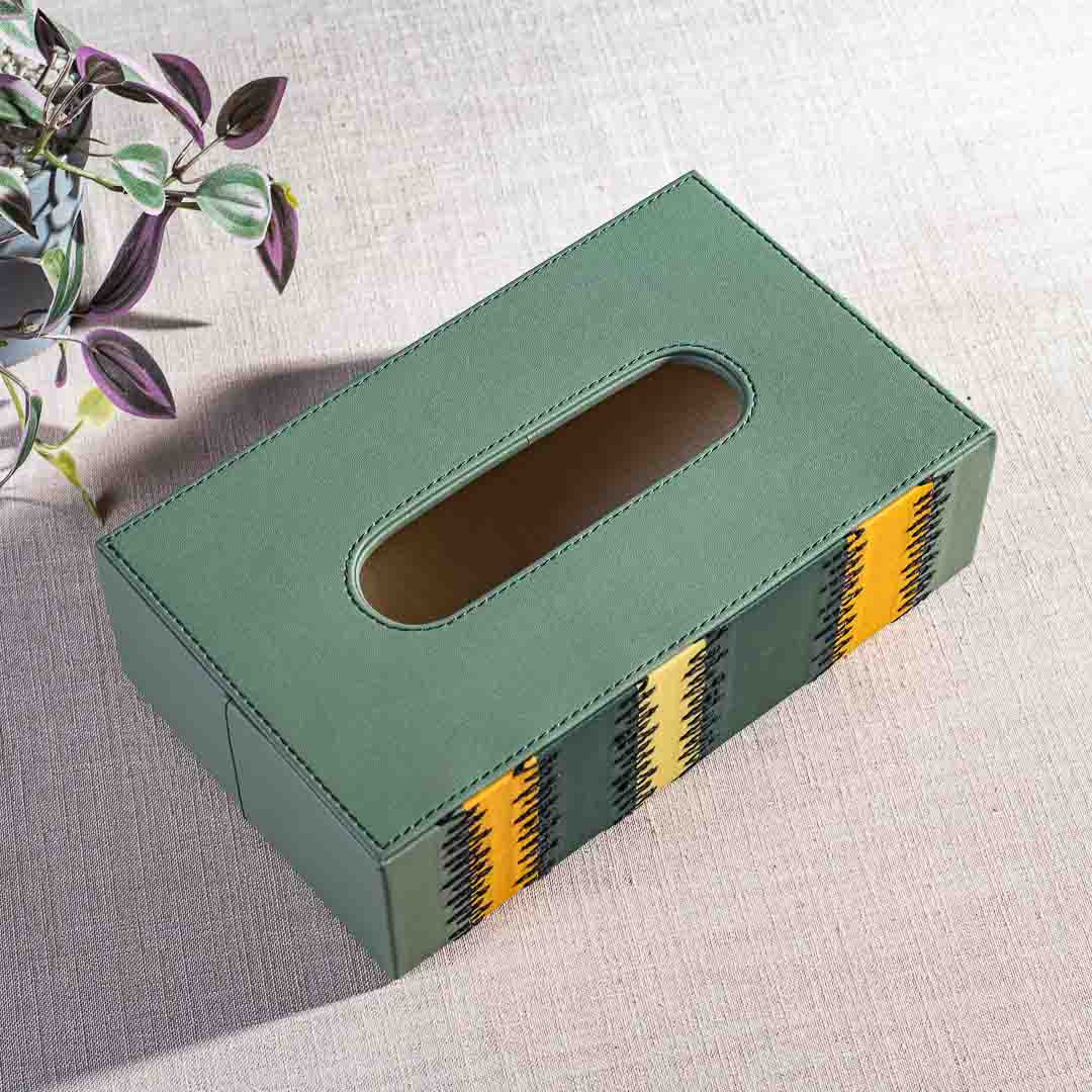 Premium Zig Zag Panel Patch Tissue Box