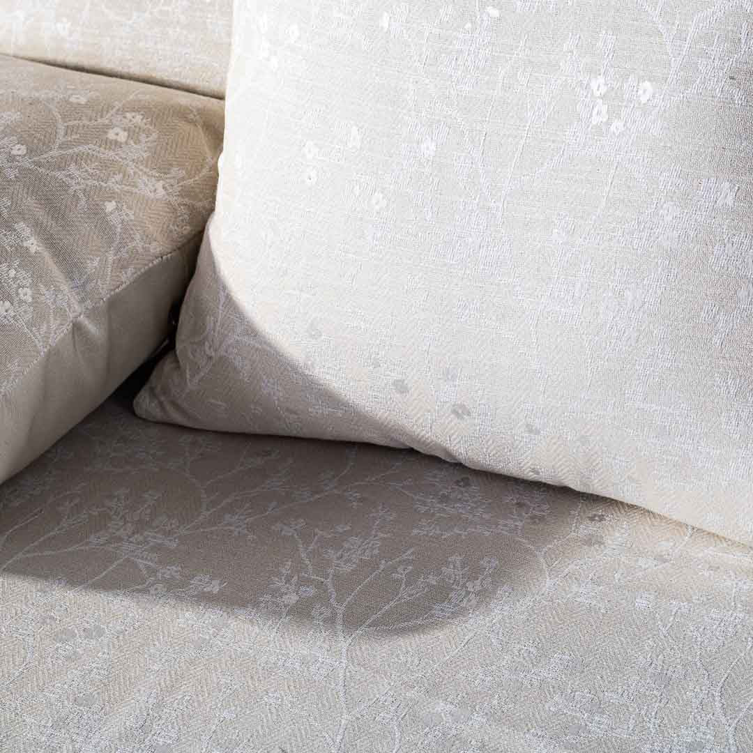 Premium King Size White Jacquard Mix (1+2+2) Bed Cover