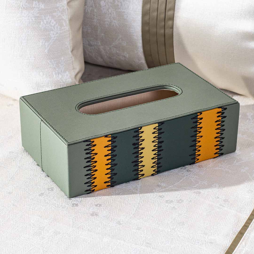Premium Zig Zag Panel Patch Tissue Box