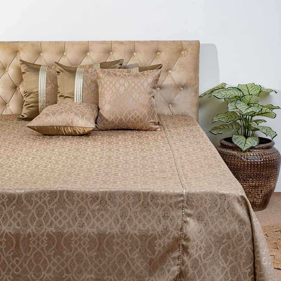 Premium King Size Jacquard Mix (1+2+2) Bed Cover Design Fifteen