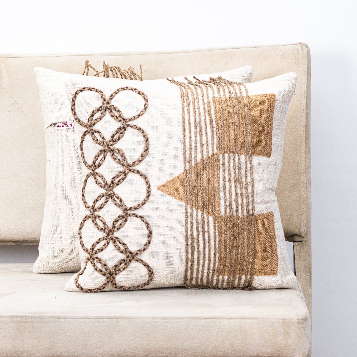 Premium New Fashion Jute Cushion Cover Design Three