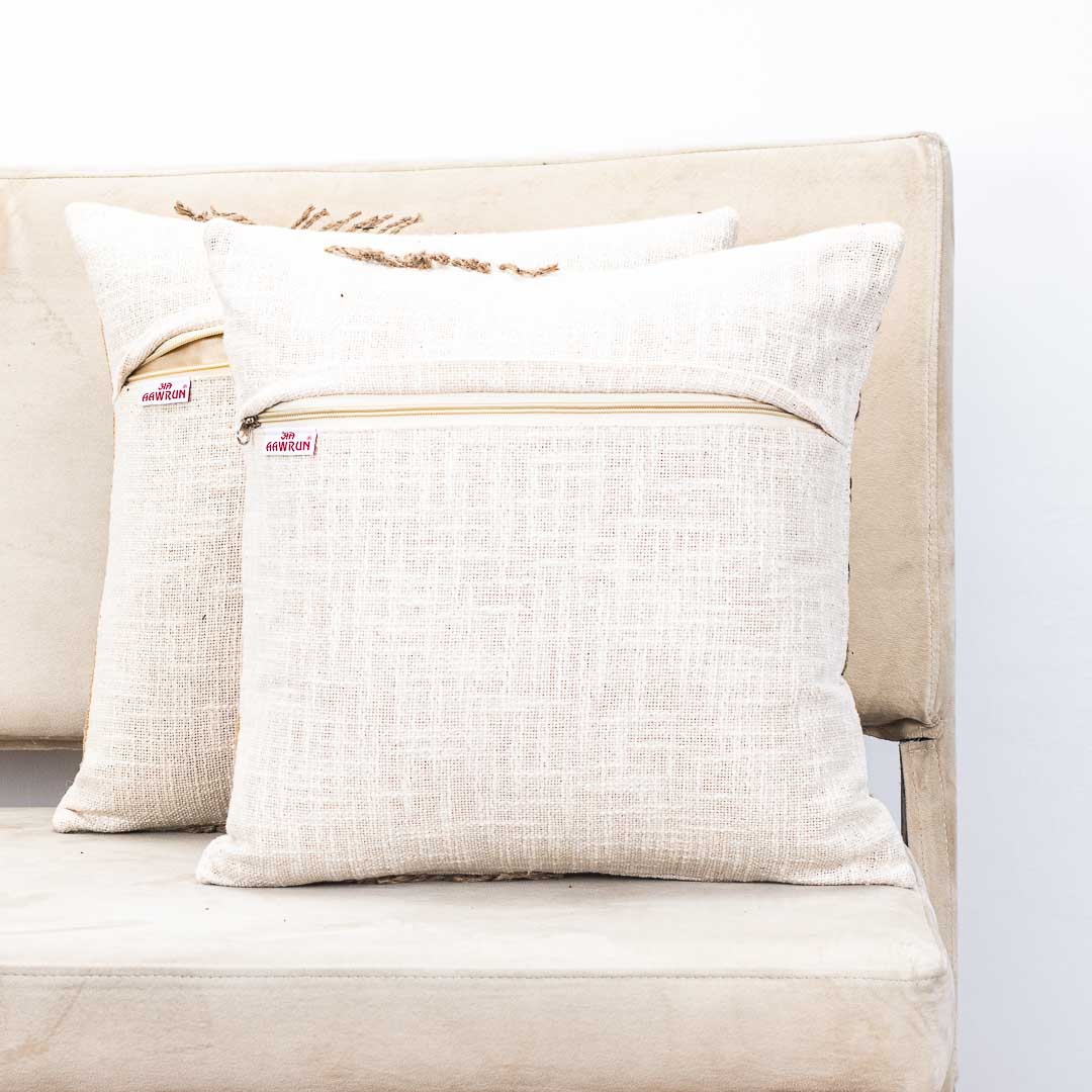 premium Jute Fashion Cushion Cover Design Two