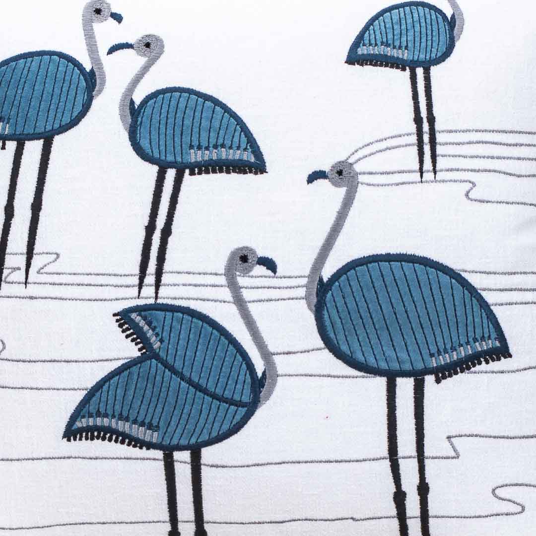 Premium Flamingo Cotton Emb&