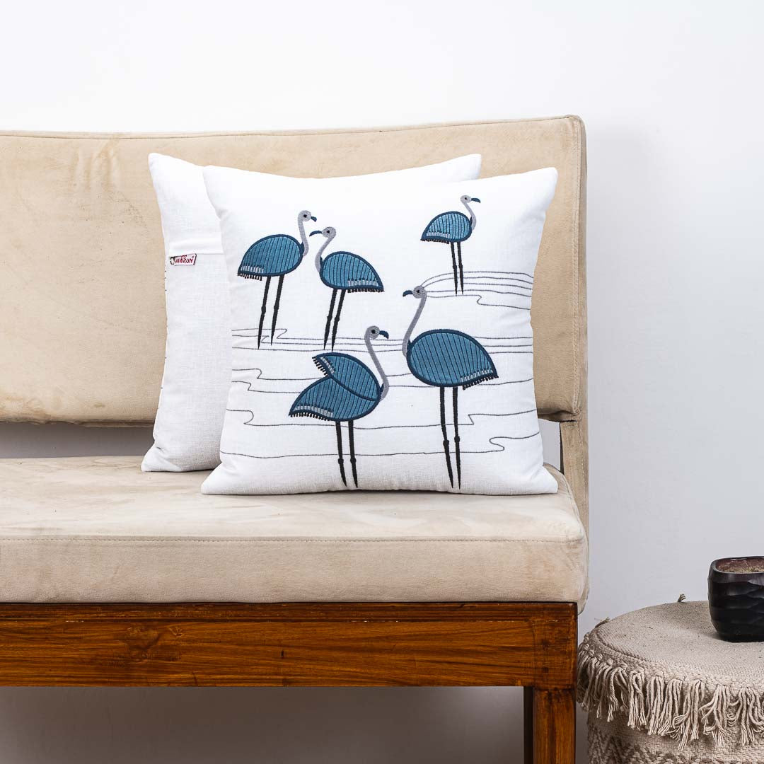 Premium Flamingo Cotton Emb&