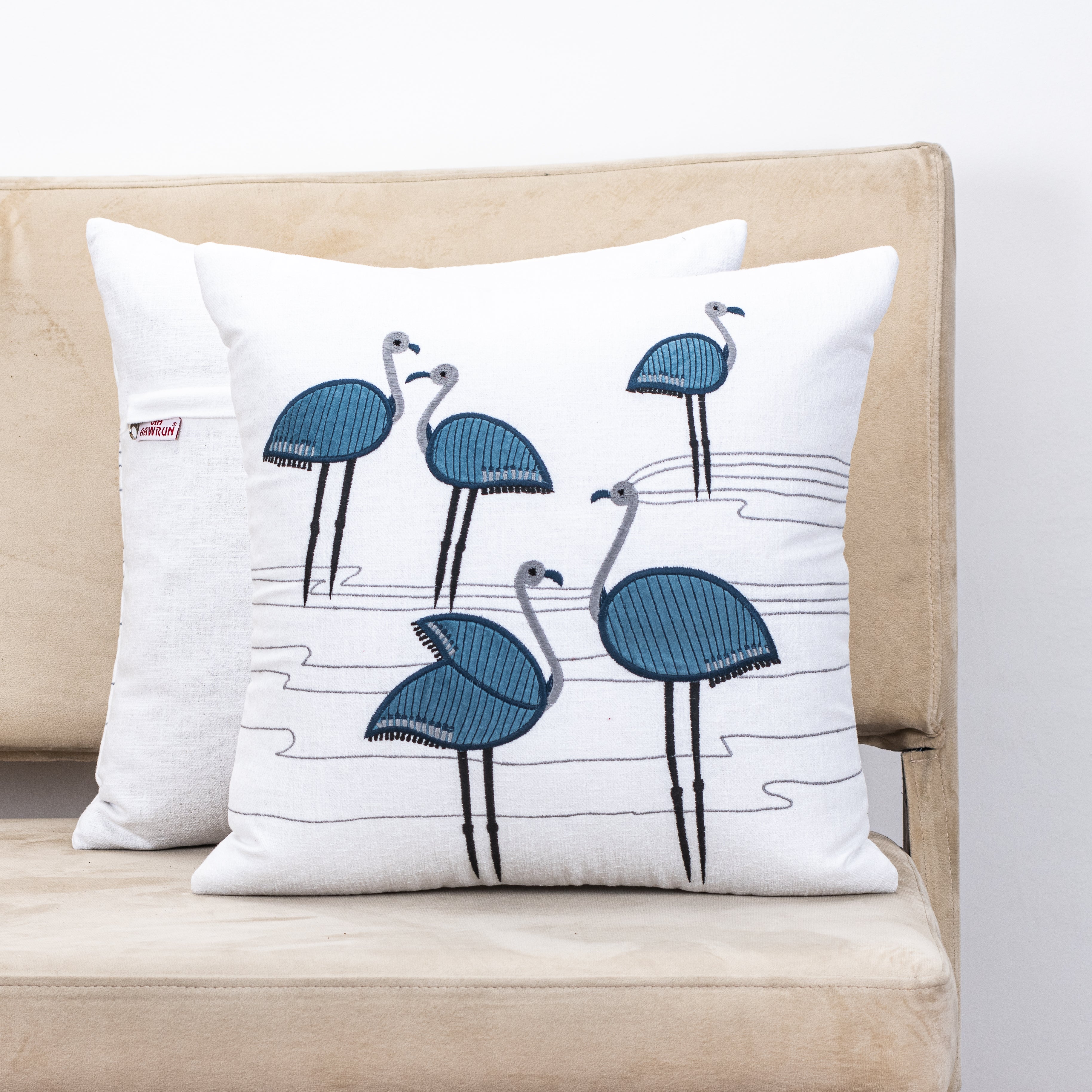 Premium Flamingo Cotton Emb&