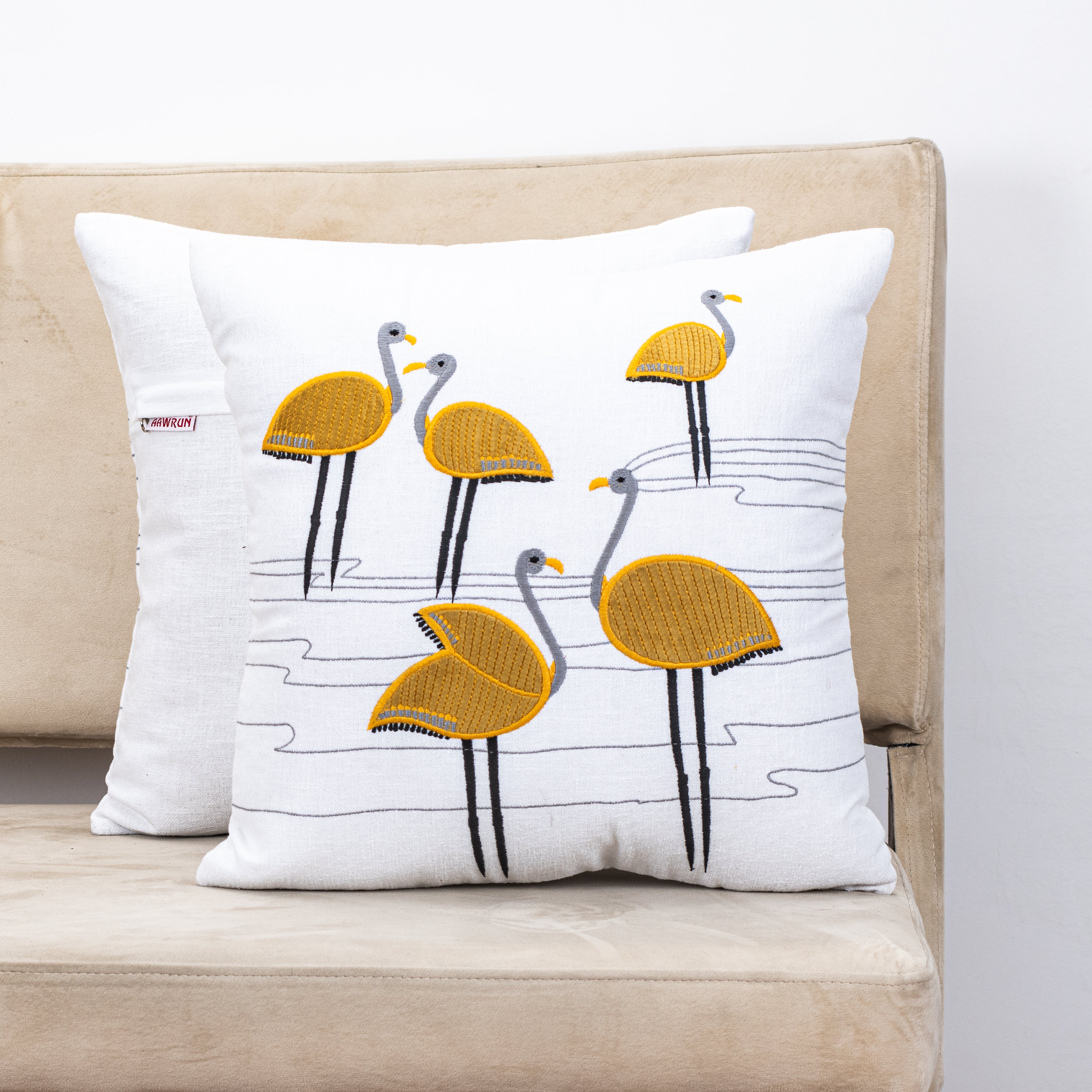 Premium Flamingo Cotton Emb&