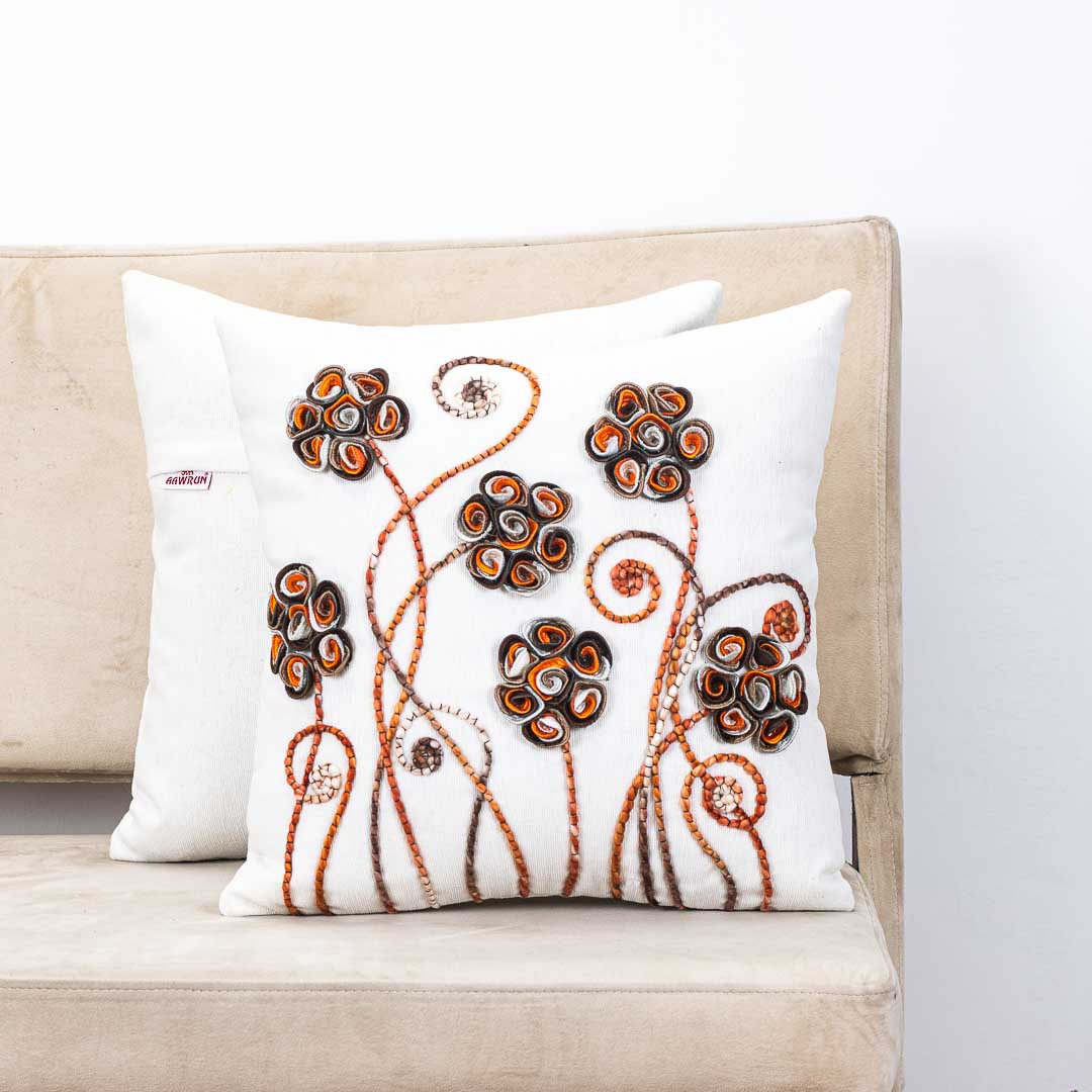 Premium Rosette Royal Cushion Cover