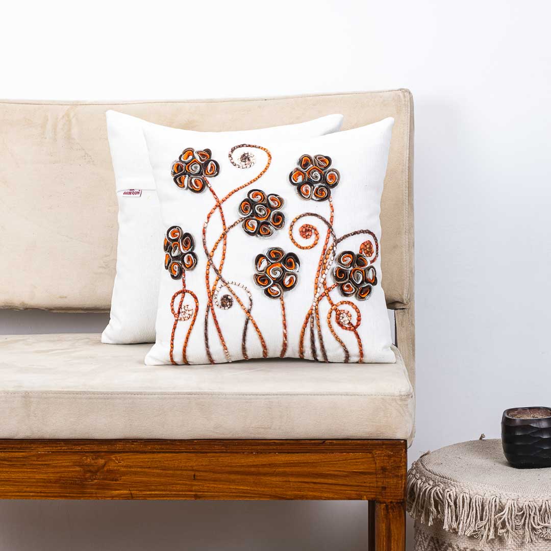 Premium Rosette Royal Cushion Cover