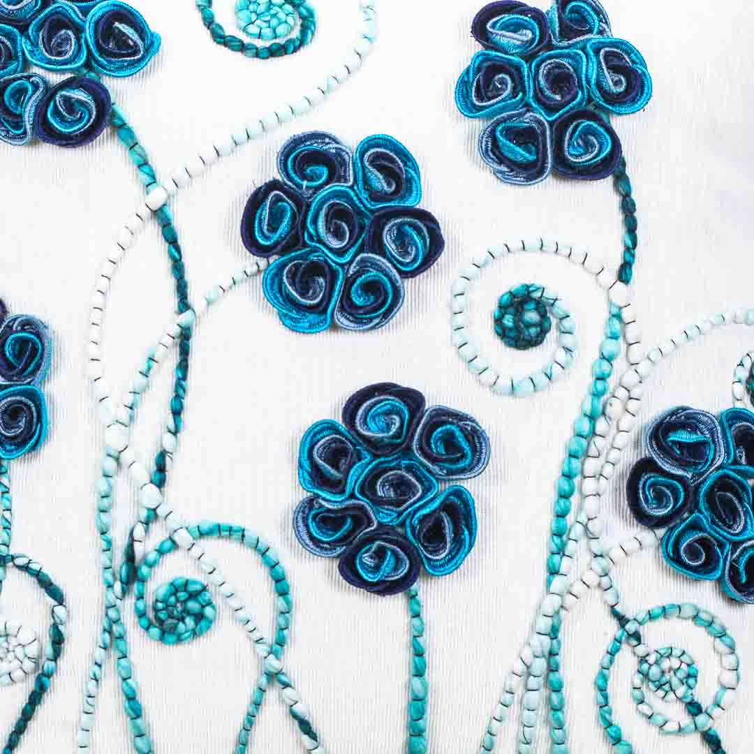 Premium Rosette Royal Cushion Cover