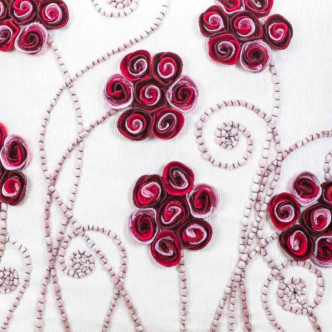 Premium Rosette Royal Cushion Cover