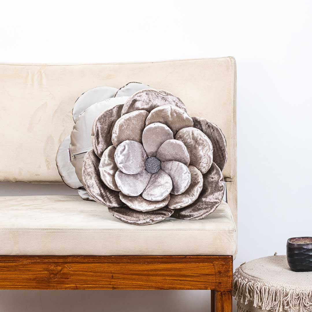 Charming Rose-Shaped Cushion Cover
