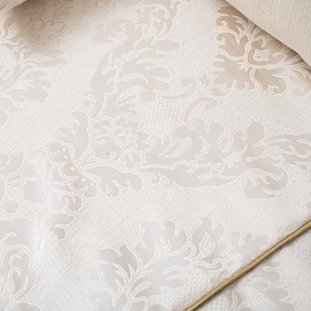 Premium King Size Silver- Grey Jacquard Mix (1+2+2) Bed Cover Design Eighteen