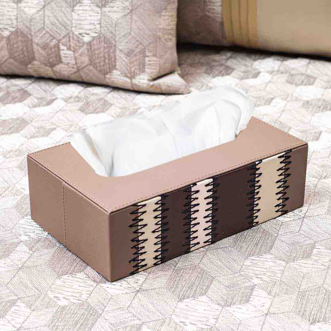 Premium Zig Zag Panel Patch Tissue Box
