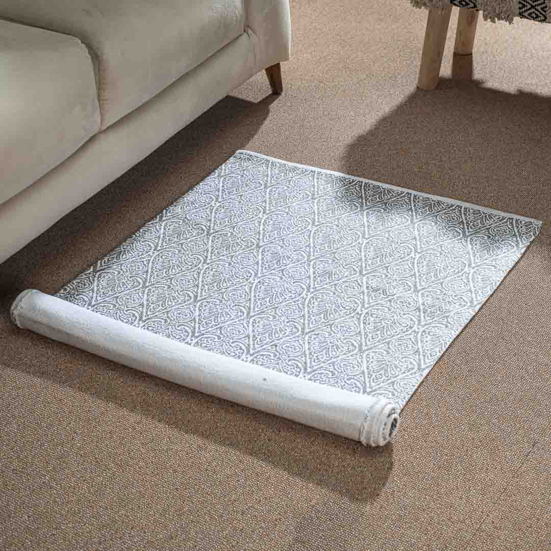 Premium Grey Geometric Rug Design Six 74x144 cm