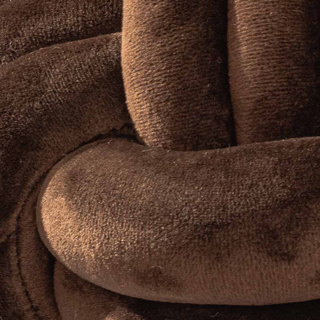 Premium Velvet Knot Ball Cushion Cover With Cushion