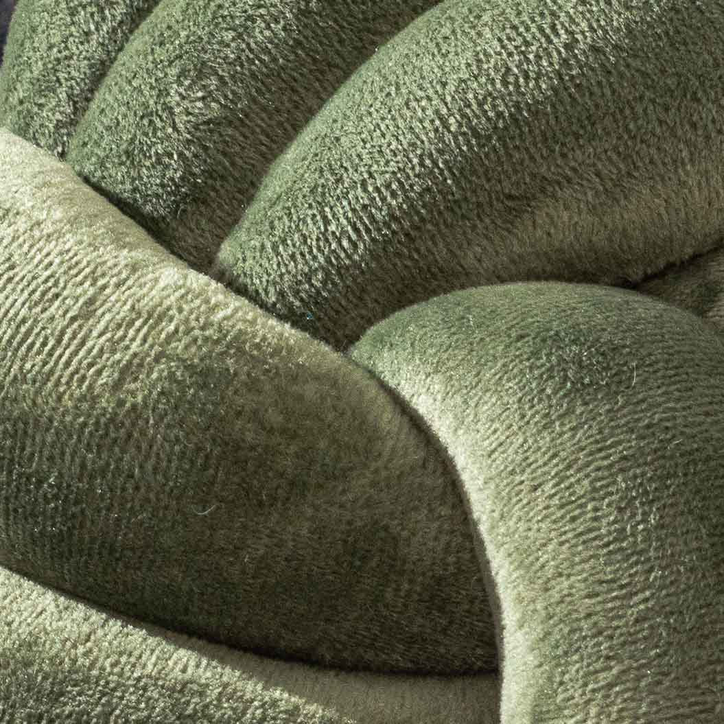 Premium Velvet Knot Ball Cushion Cover With Cushion