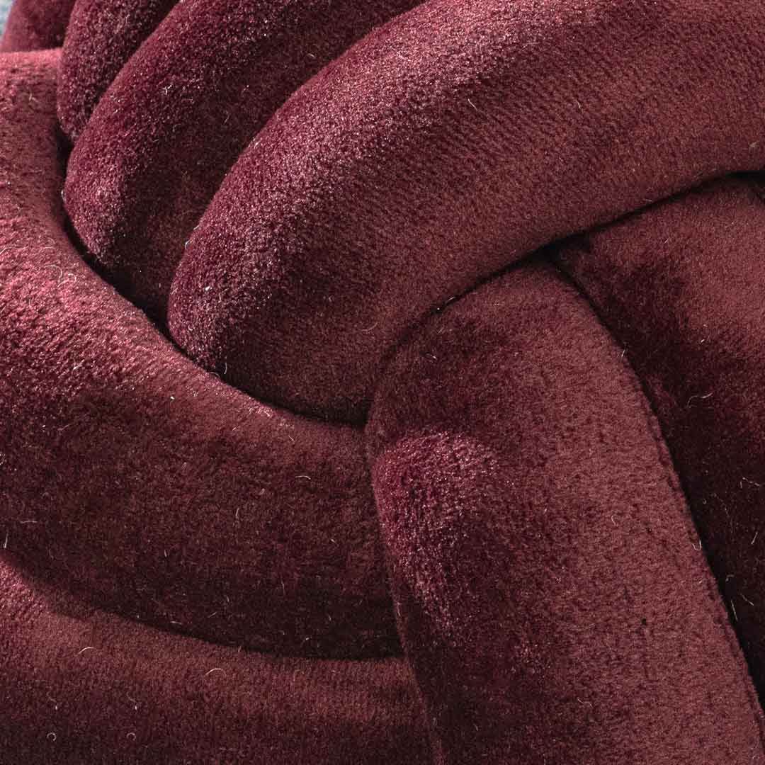 Premium Velvet Knot Ball Cushion Cover With Cushion