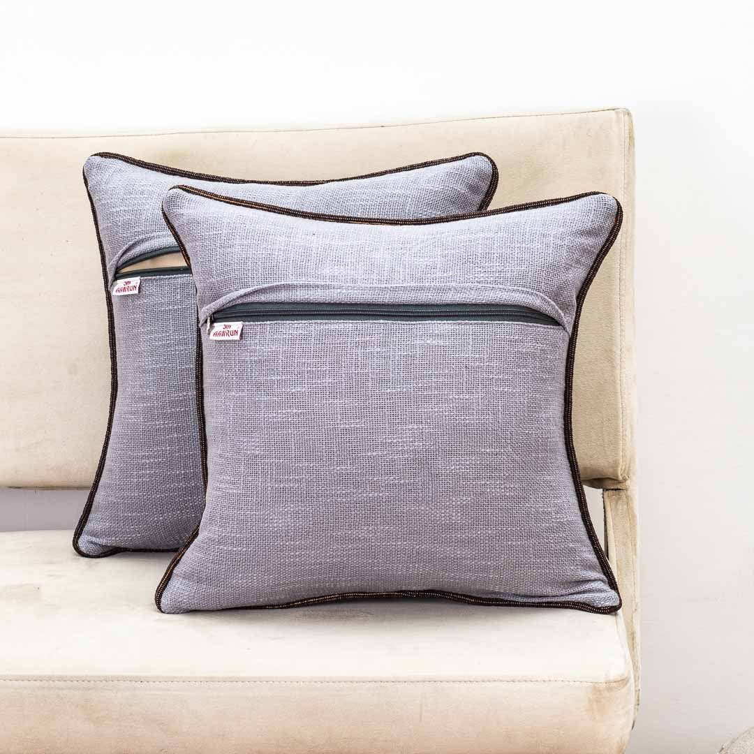 Gorgeous Palm Tree Cushion Cover with Hand Work