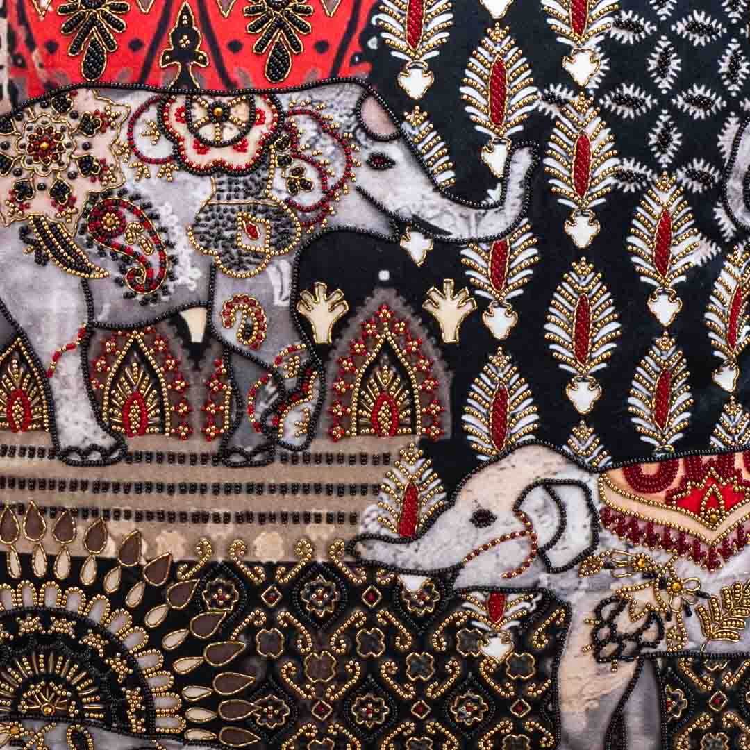 Premium Elephant Caravan Cushion Cover