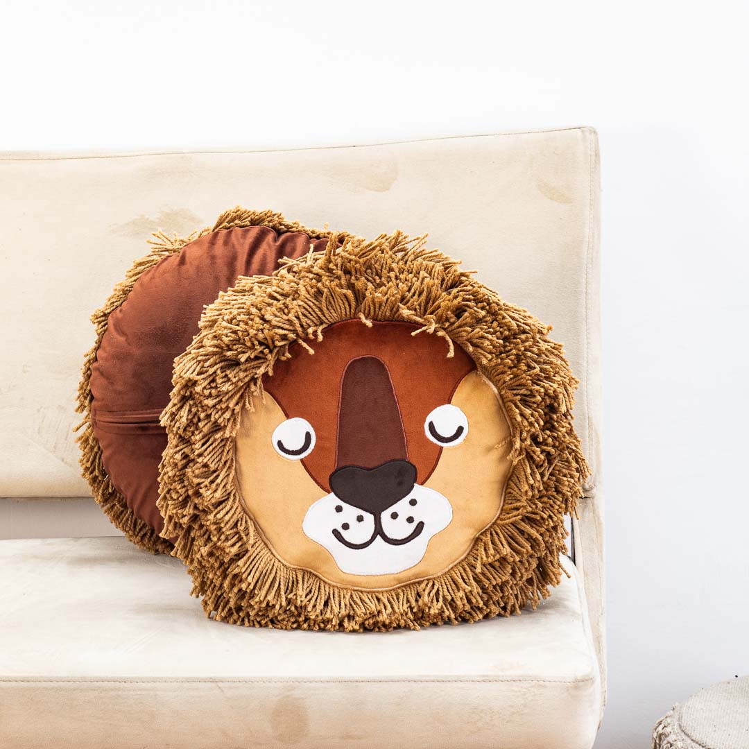 Premium Macrame Lion Cushion Cover