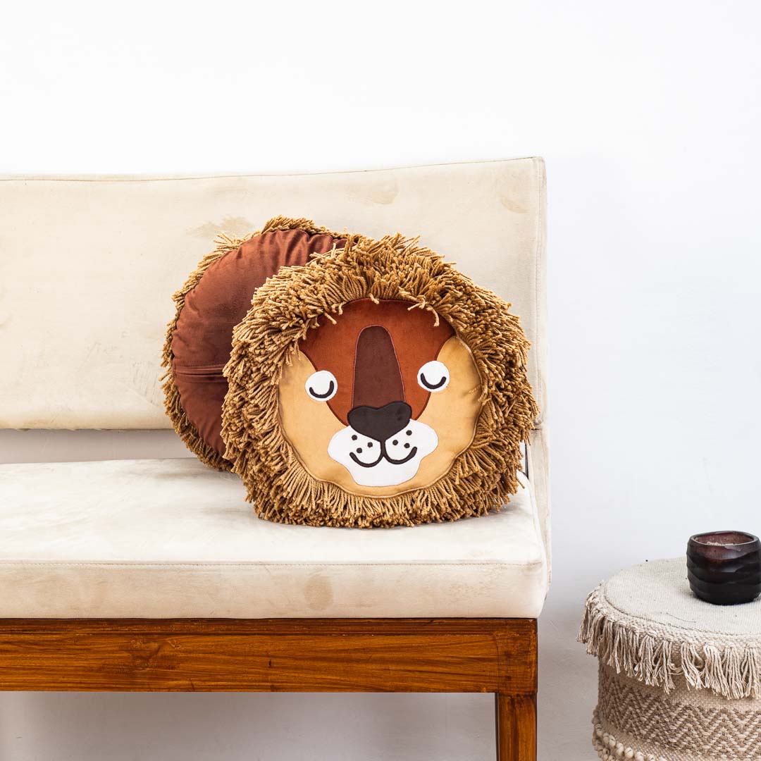 Premium Macrame Lion Cushion Cover