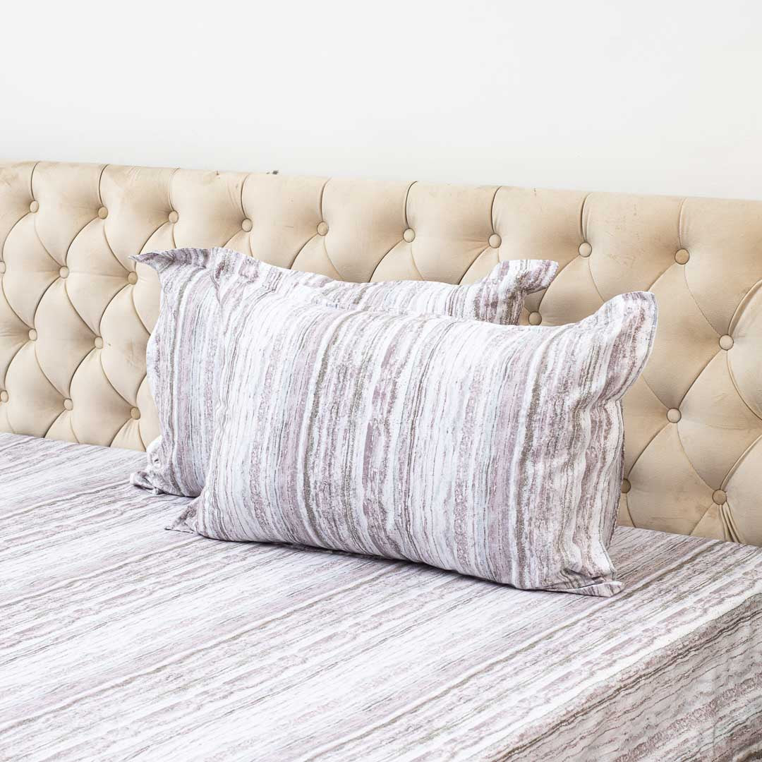 Premium King Size Multi Cotton Percale Print (1+2) Bed Cover Comes With Two Pillow Cover Design Fifteen