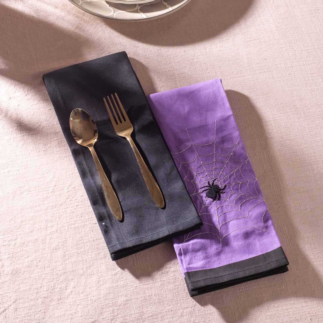 Premium spider embrodary (02 pcs set) Napkin