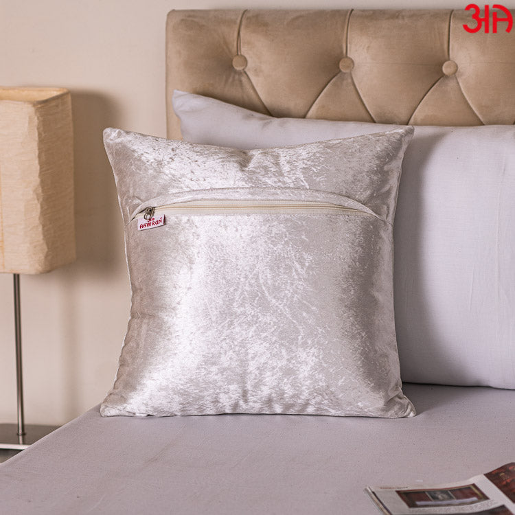 Premium Velvet Shaded Flower Patch Cushion Cover