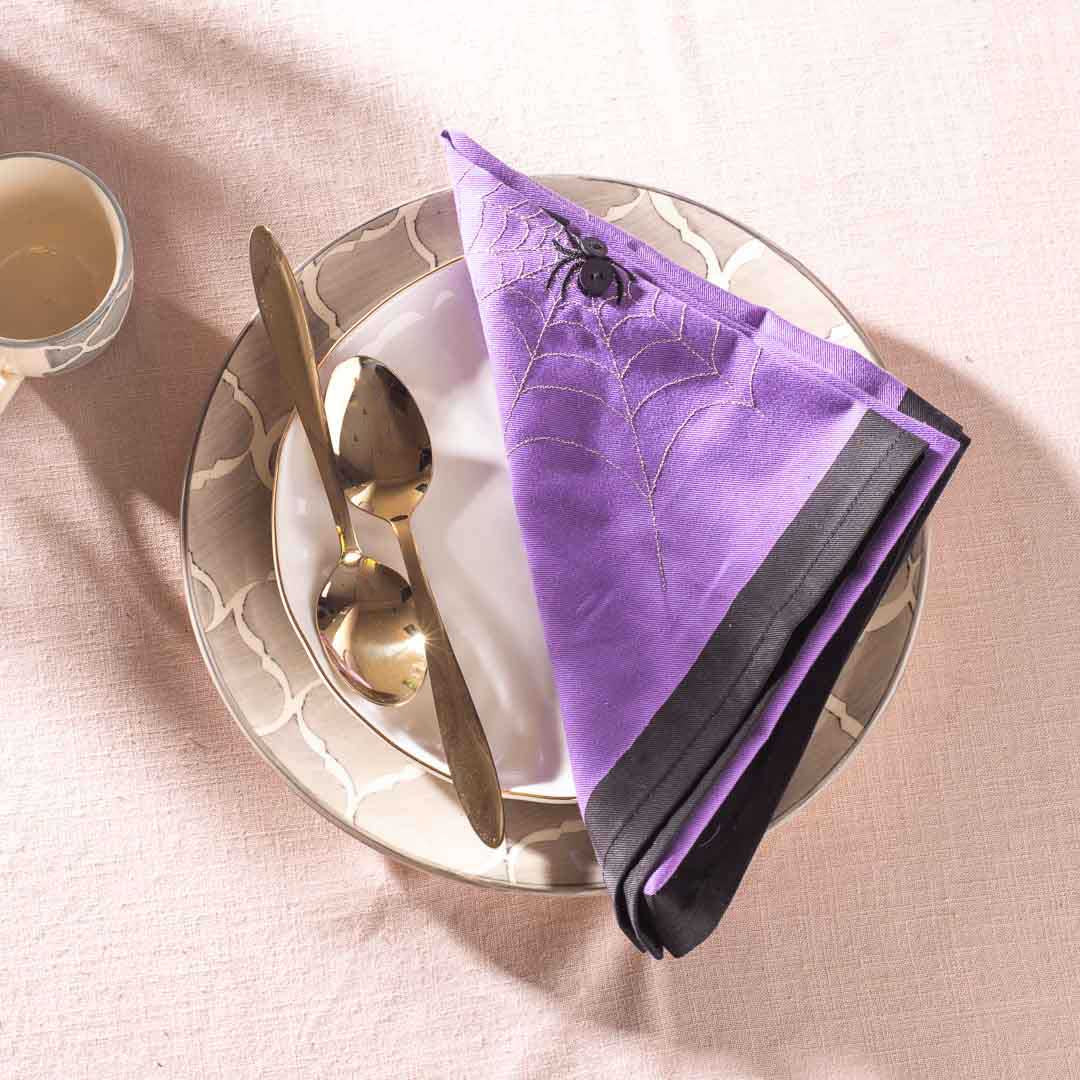 Premium spider embrodary (02 pcs set) Napkin