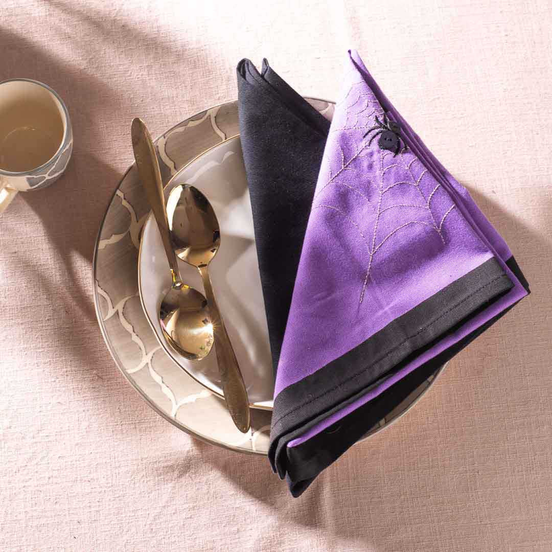 Premium spider embrodary (02 pcs set) Napkin