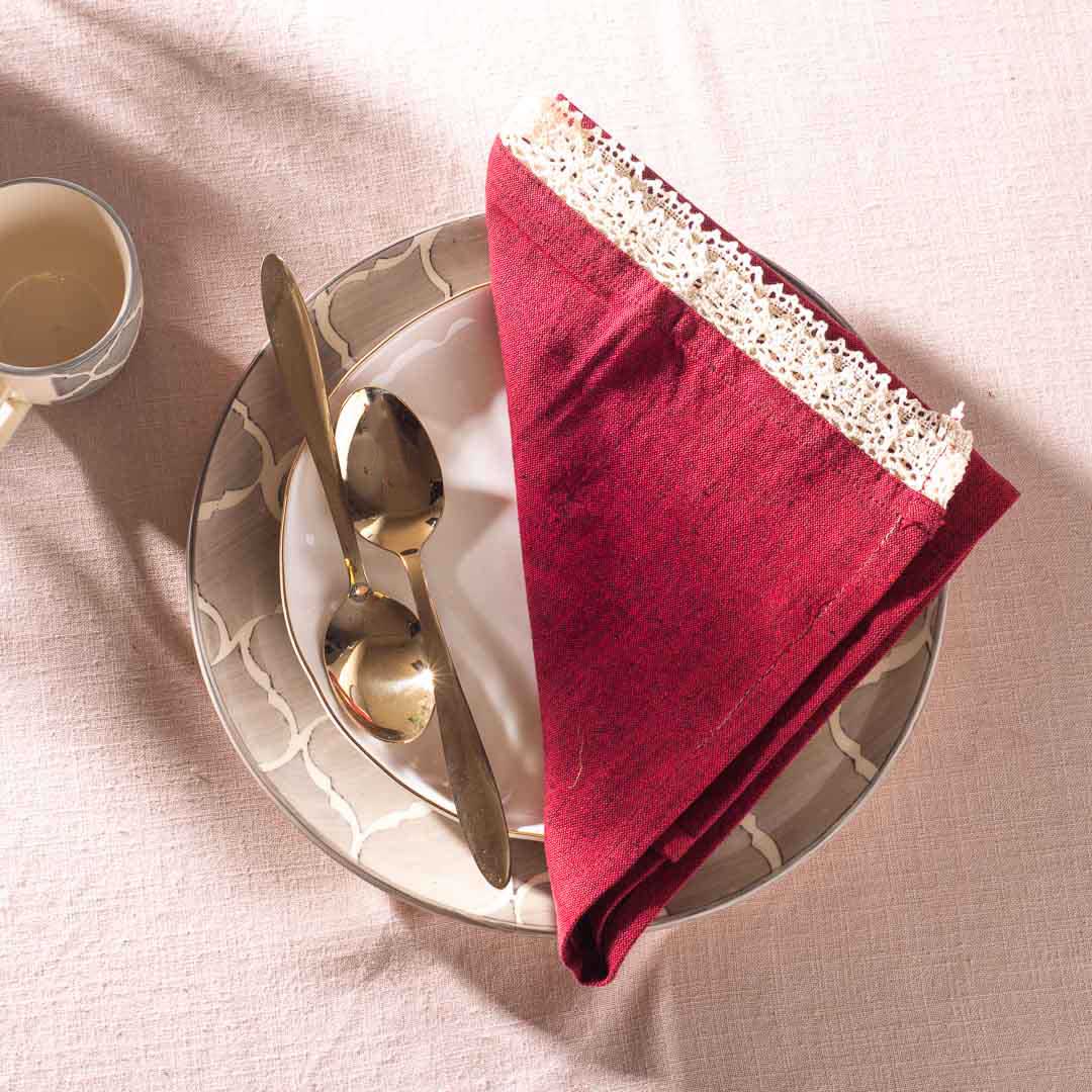 Premium Doll Embroidery (03 pcs set) Napkin