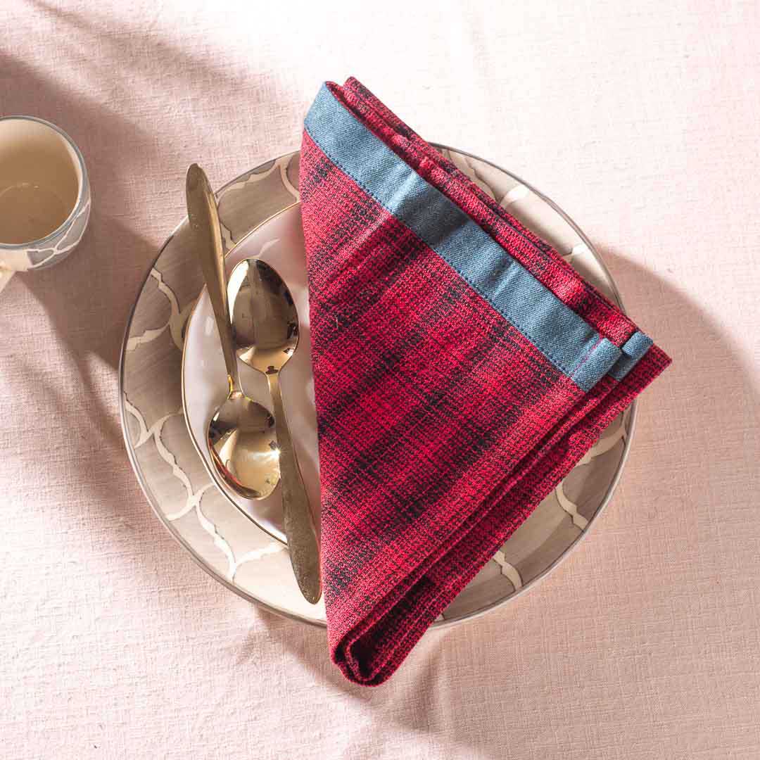 Premium Snowman Embroidery (03 ocs set) Napkin