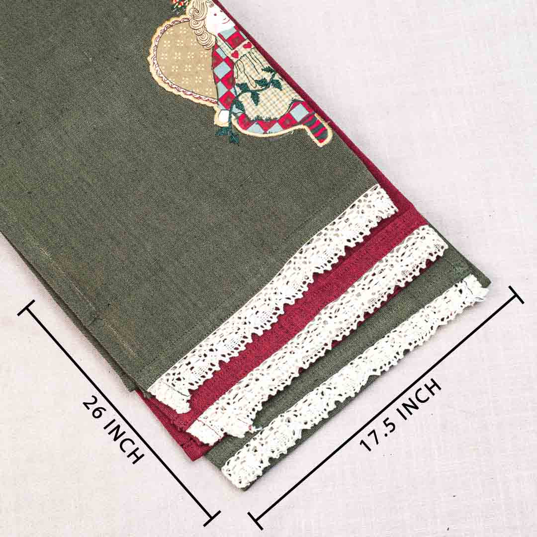 Premium Doll Embroidery (03 pcs set) Napkin