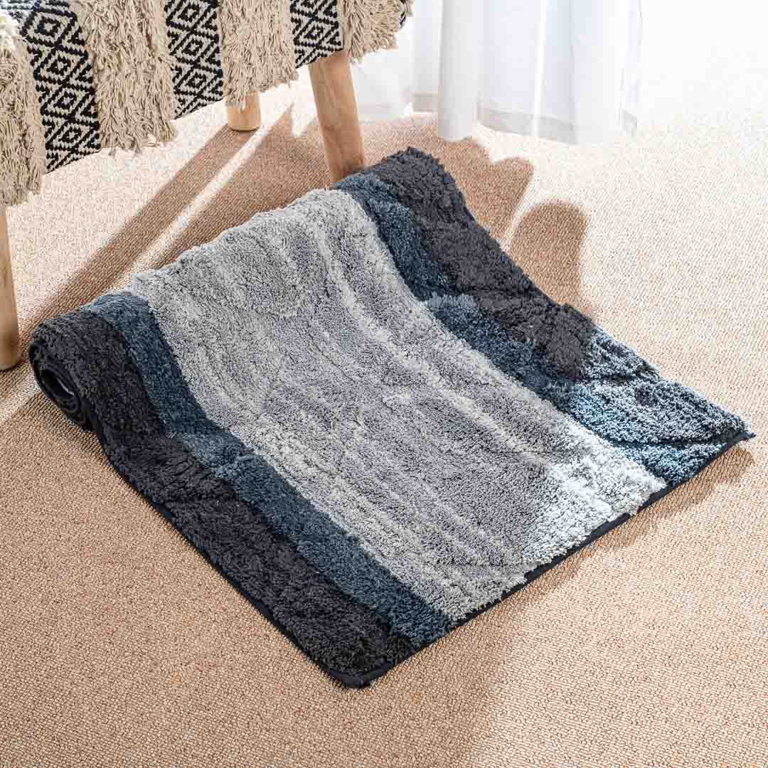 Premium Black Grey Micro Runner Carpet Design Two