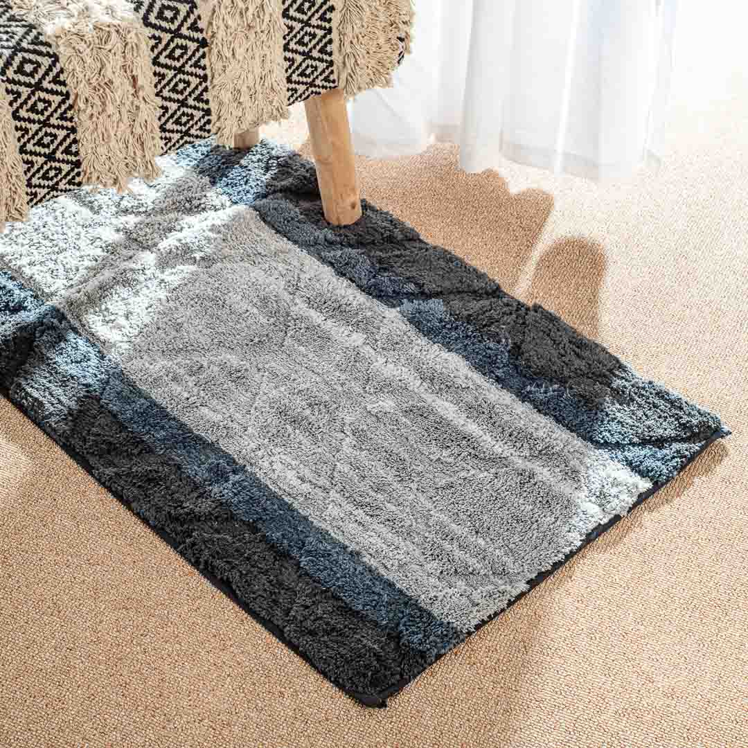 Premium Black Grey Micro Runner Carpet Design Two