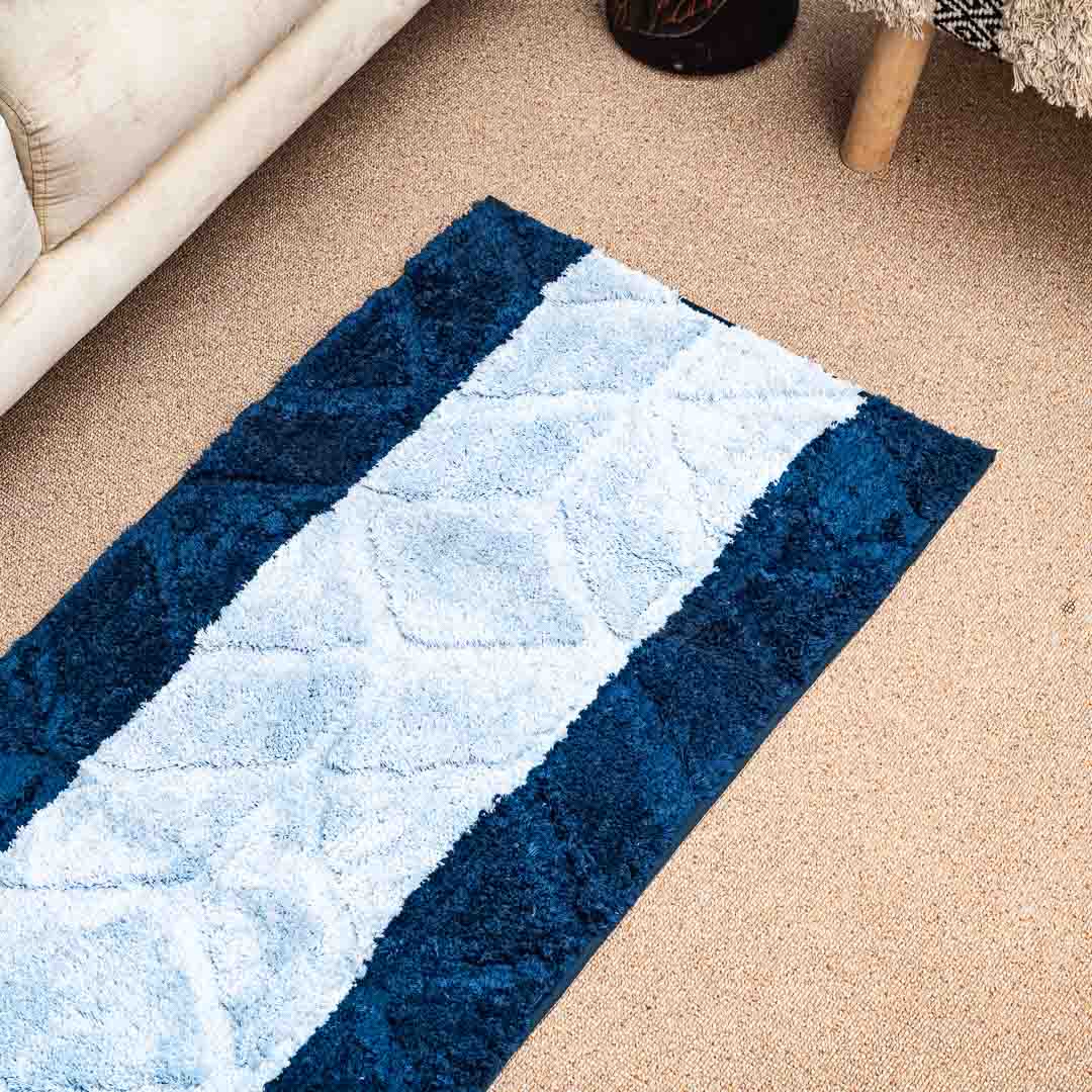 Premium Blue White Micro RunnerDdesign One