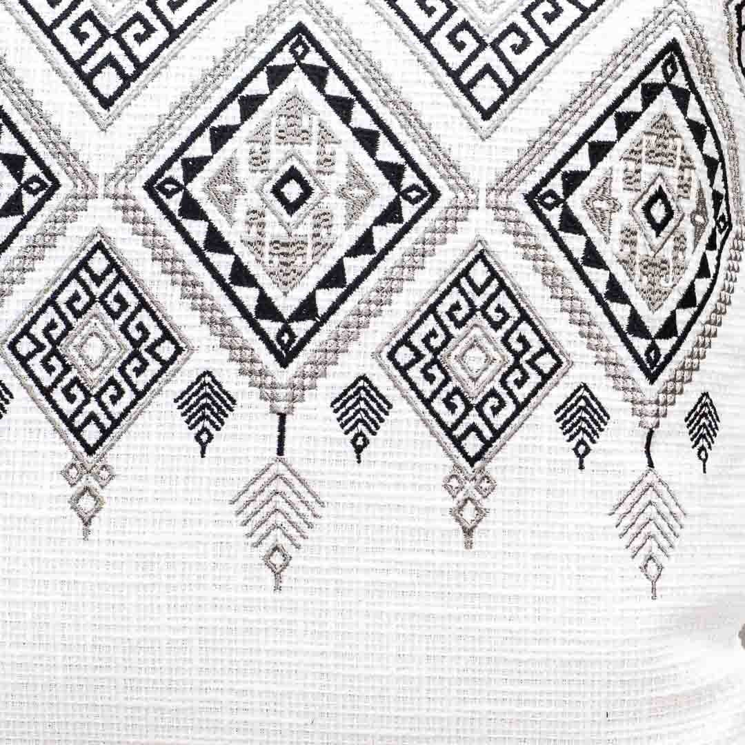 Premium Heritage Embroidery Top Cushion Cover