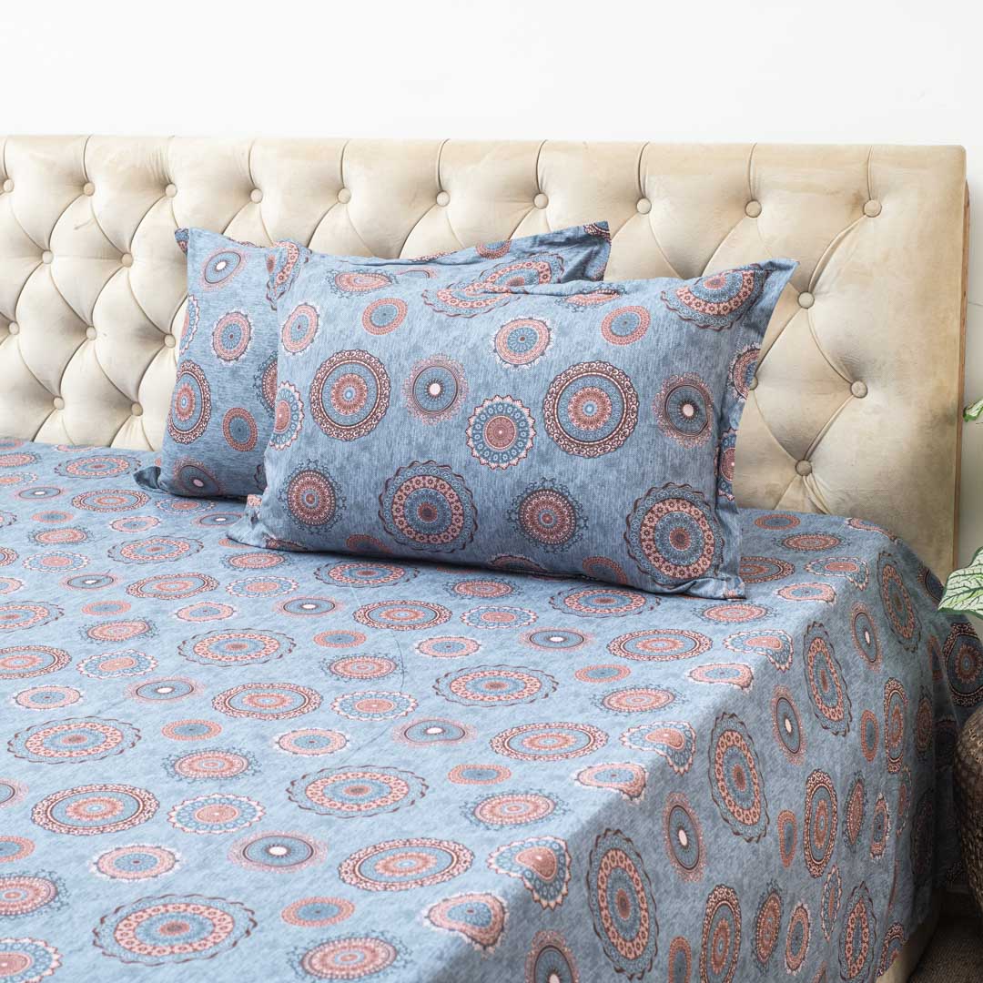 Premium Multi Colour Corsika (1+2) Bed Cover Design Two