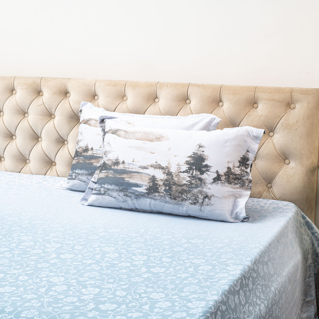 Premium 100% Cotton Ocean Bloom Bed Sheet Design One