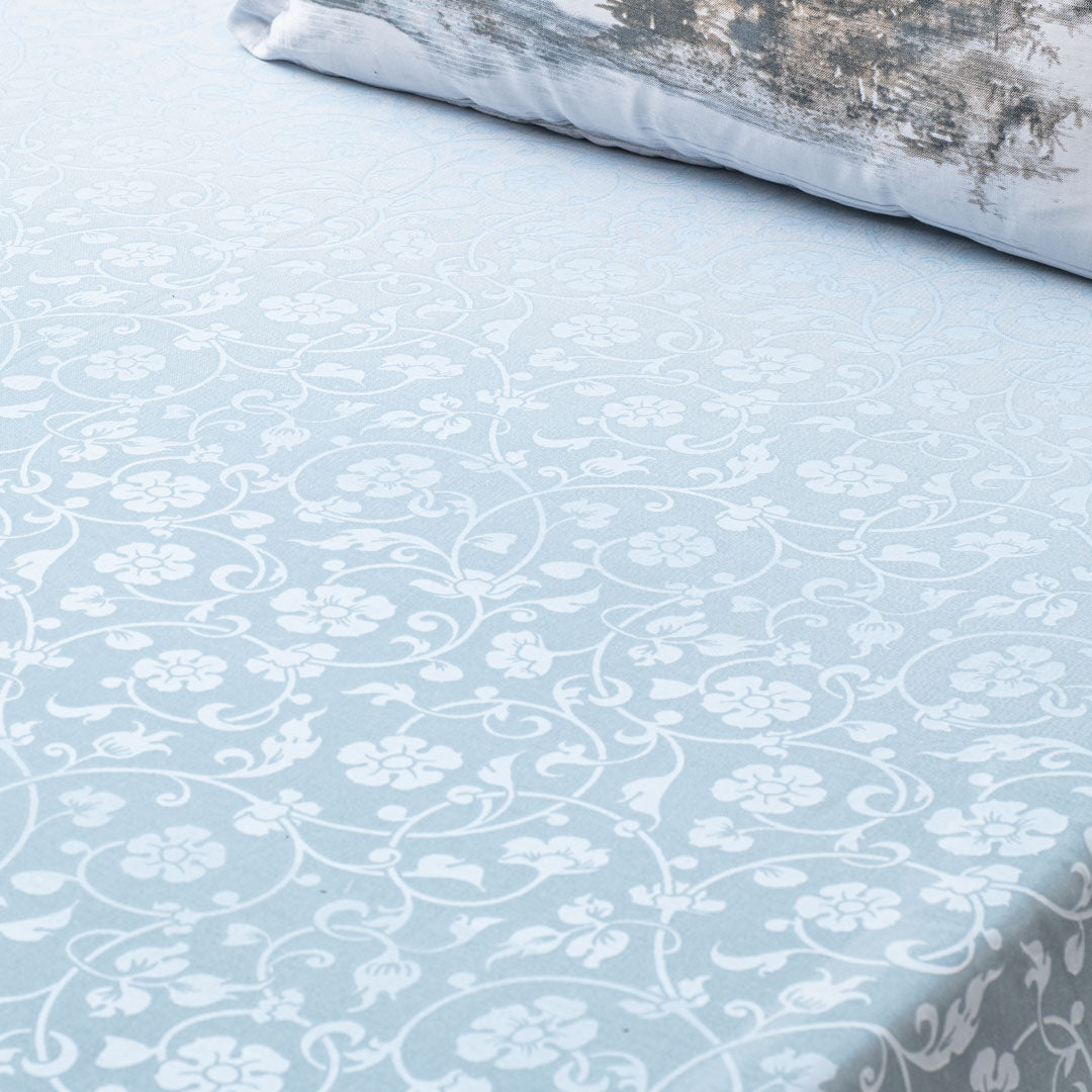 Premium 100% Cotton Ocean Bloom Bed Sheet Design One