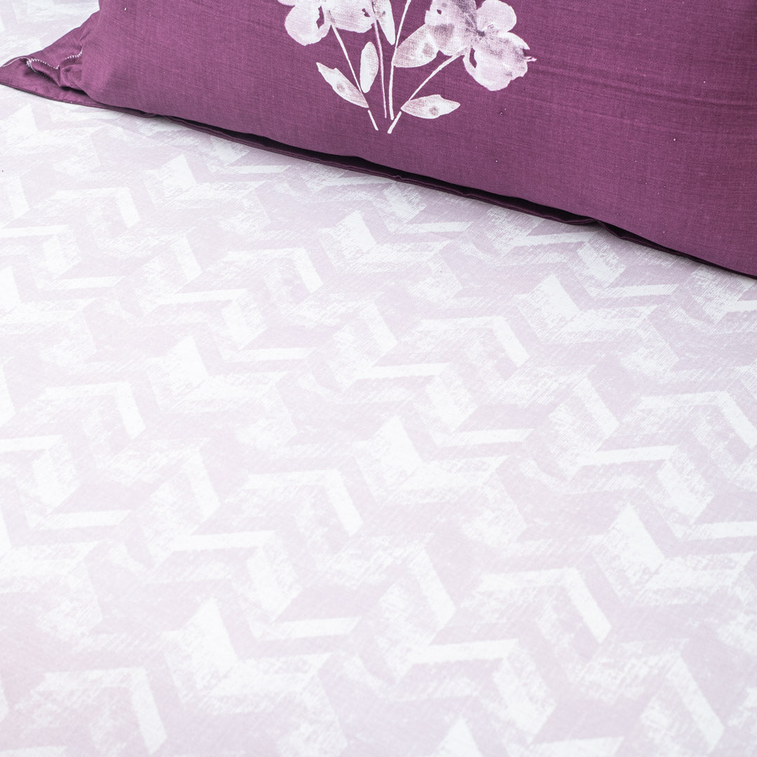 Premium 100% Cotton Purple Haze Harmony Bed Sheet Design Three