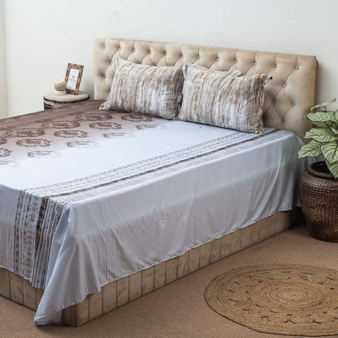 Premium 100% Cotton Rustic Charm Bed Sheet Design Four