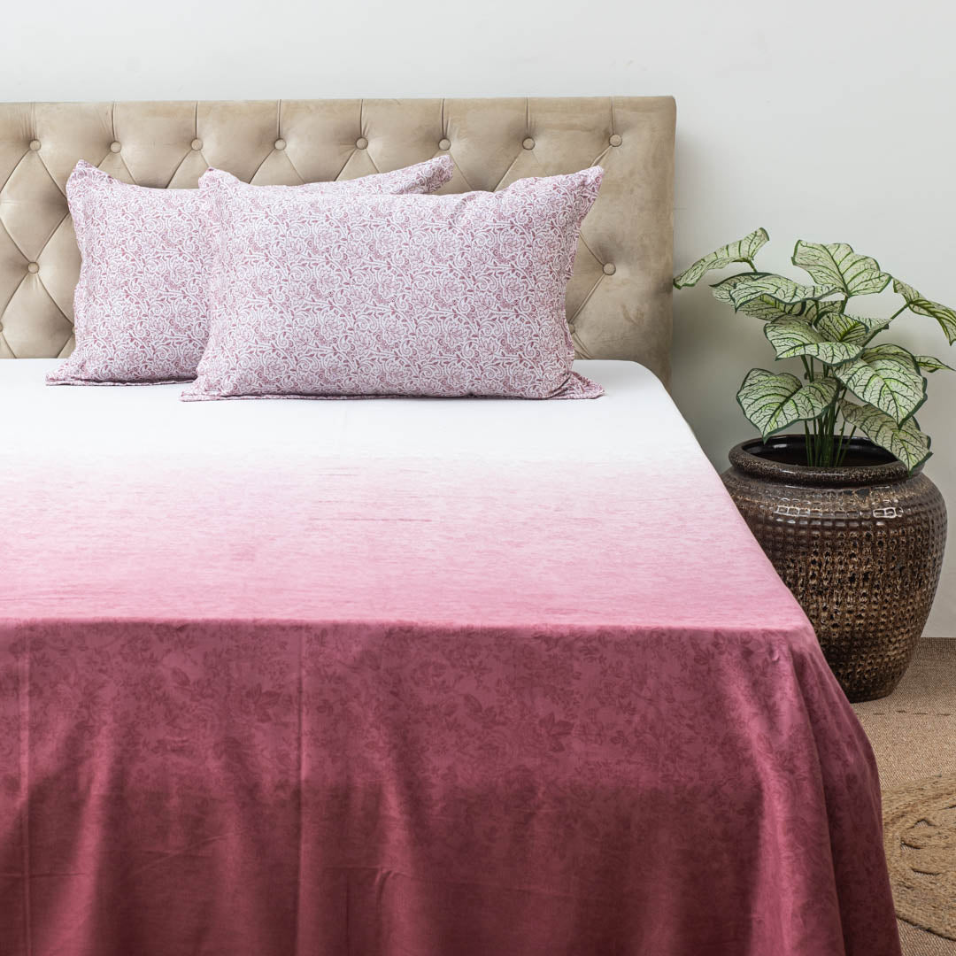 Premium 100% Cotton Rosé Whisper Bed Sheet Design Seven