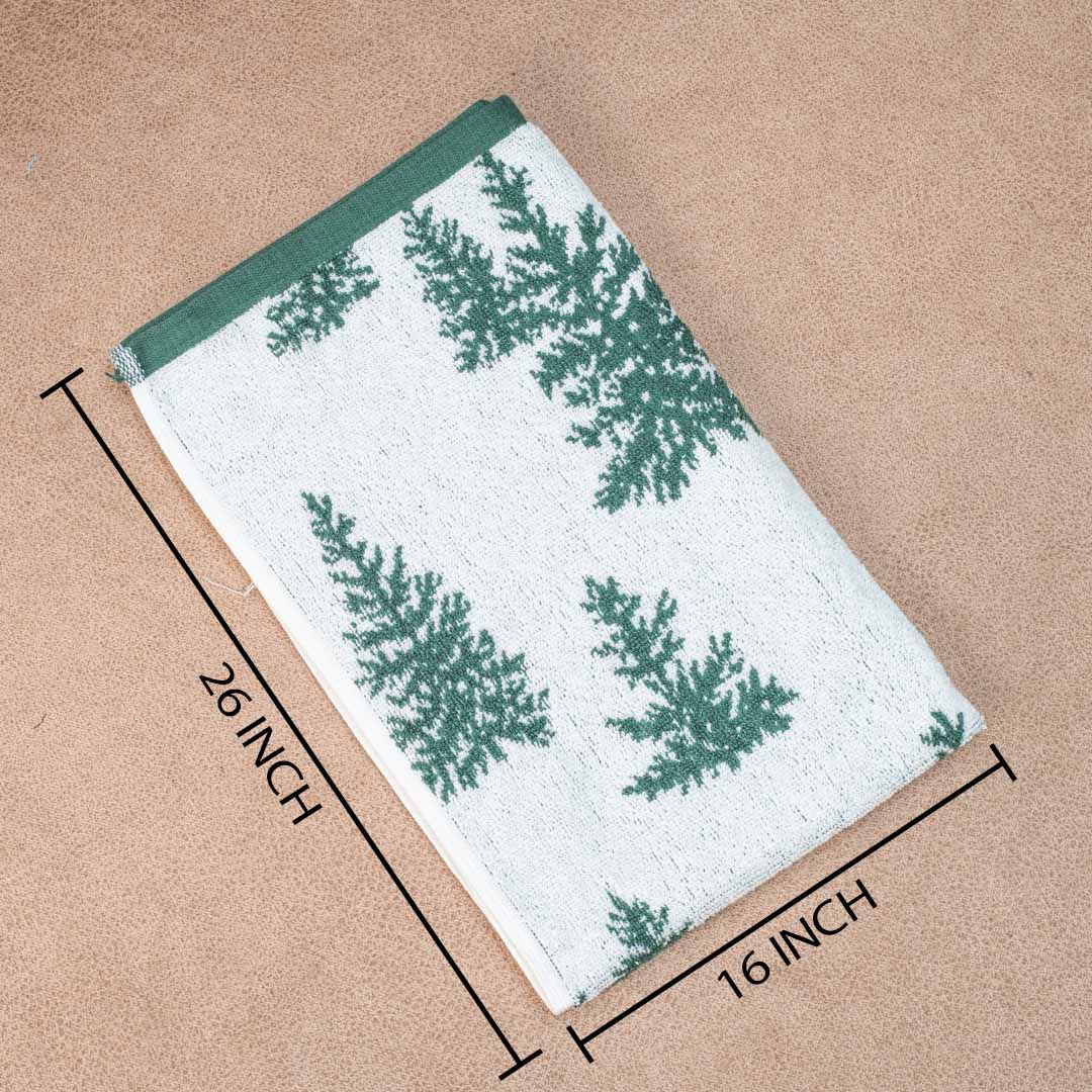 Premium Pine Tree Print Hand Towel Design Two