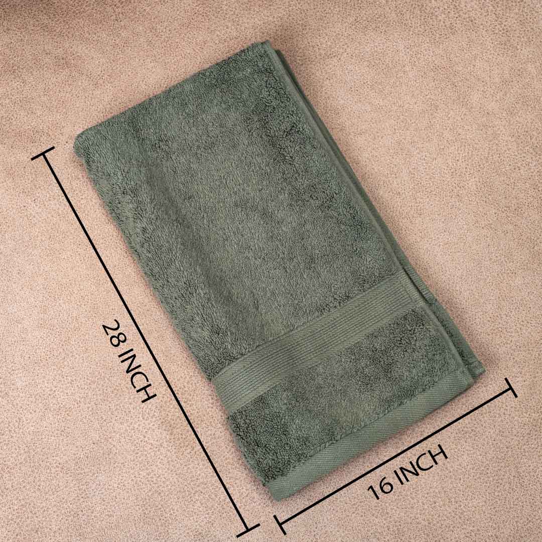 Premium Plain Olive Hand Towle