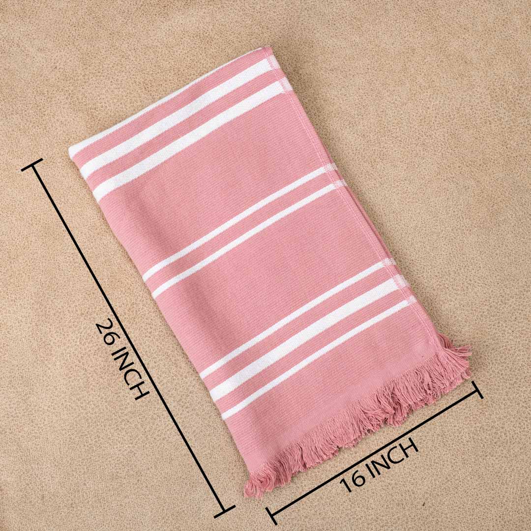Premium Earthstone Stripe Turkish Hand Towel