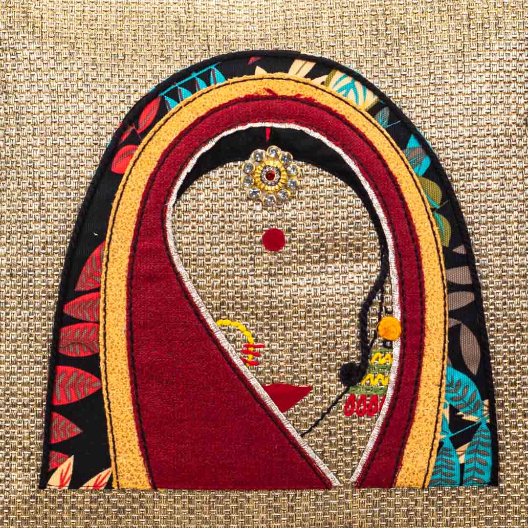 Rajasthani Women Patch Work Cushion Cover